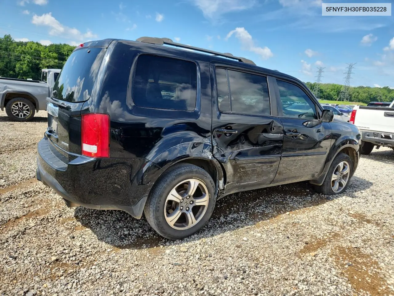 2015 Honda Pilot Se VIN: 5FNYF3H30FB035228 Lot: 62601805