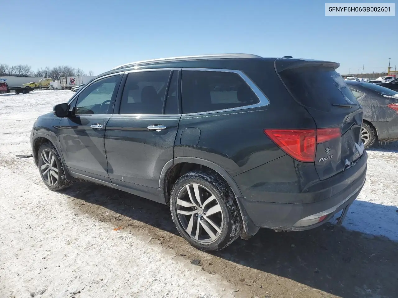 2016 Honda Pilot Elite VIN: 5FNYF6H06GB002601 Lot: 45321765