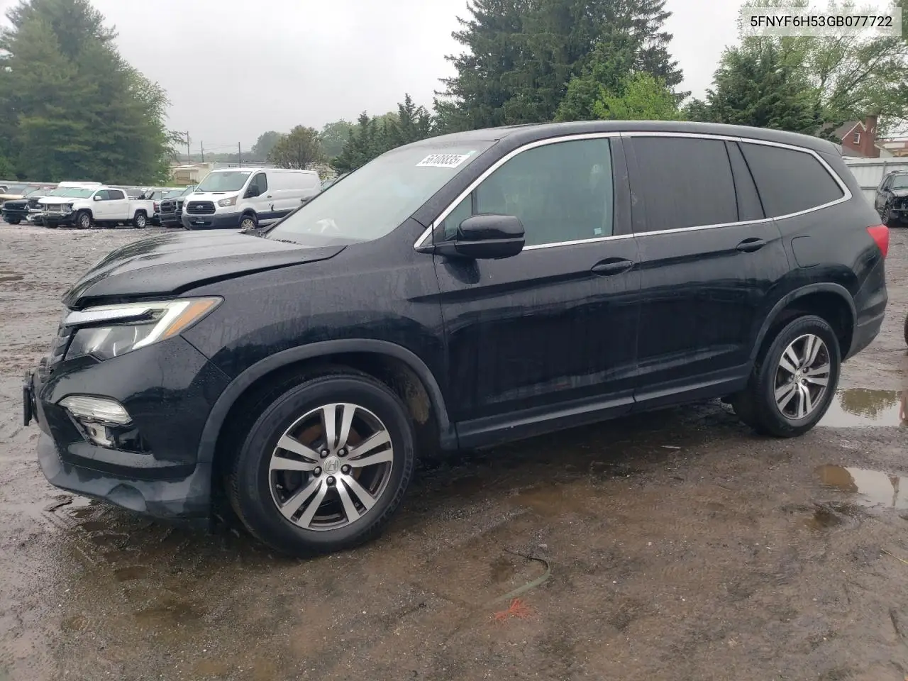 2016 Honda Pilot Exl VIN: 5FNYF6H53GB077722 Lot: 56108835