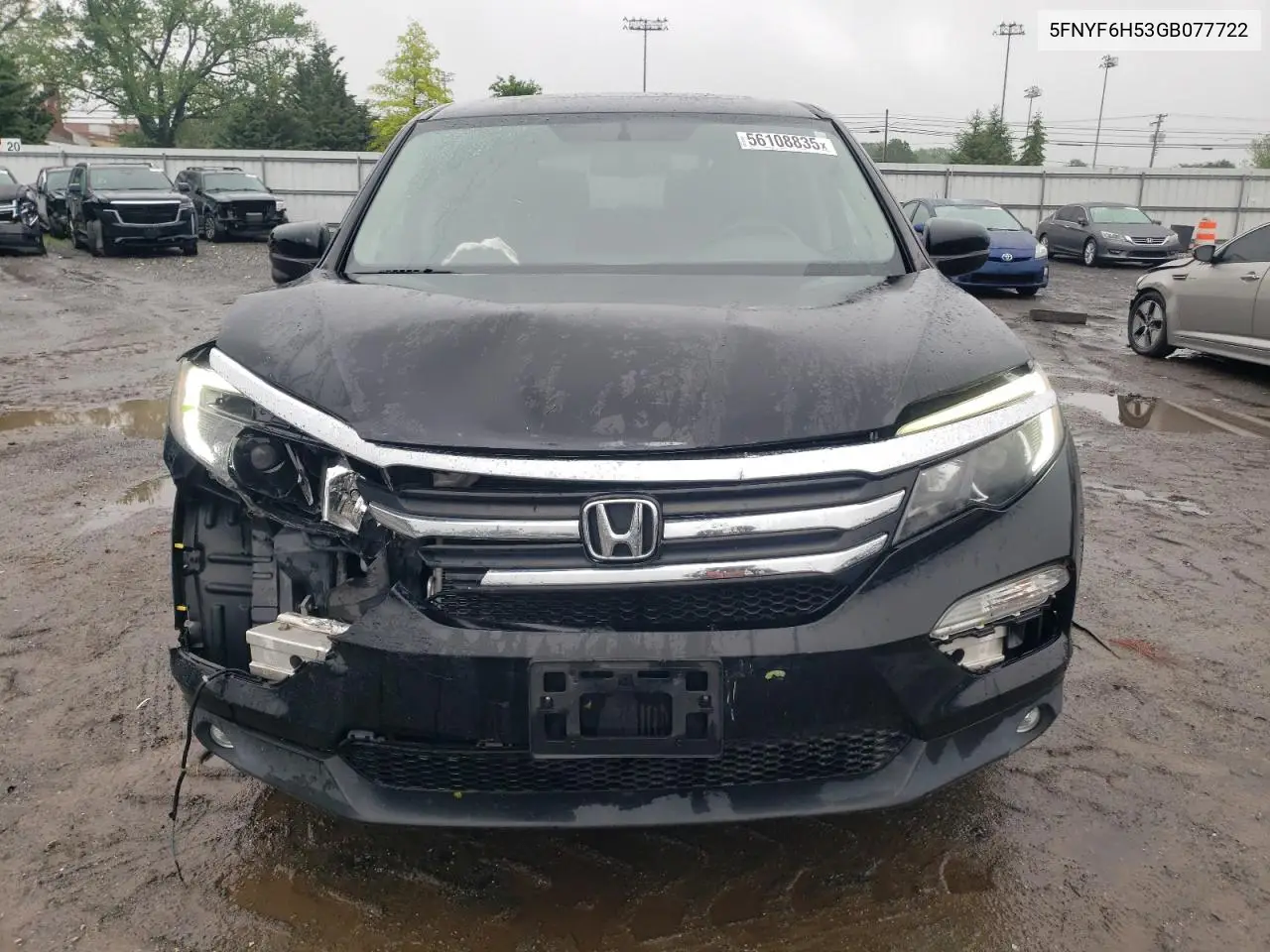 2016 Honda Pilot Exl VIN: 5FNYF6H53GB077722 Lot: 56108835