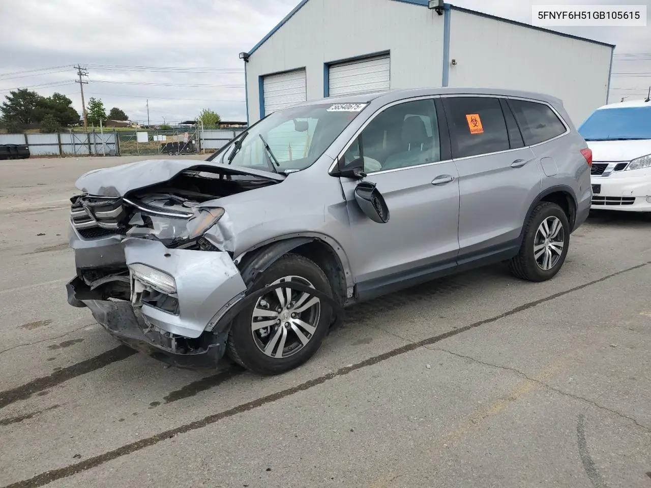 2016 Honda Pilot Exl VIN: 5FNYF6H51GB105615 Lot: 56540675