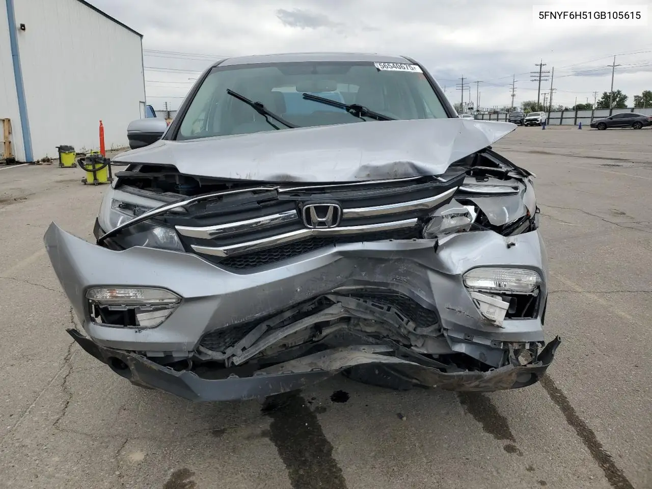 2016 Honda Pilot Exl VIN: 5FNYF6H51GB105615 Lot: 56540675