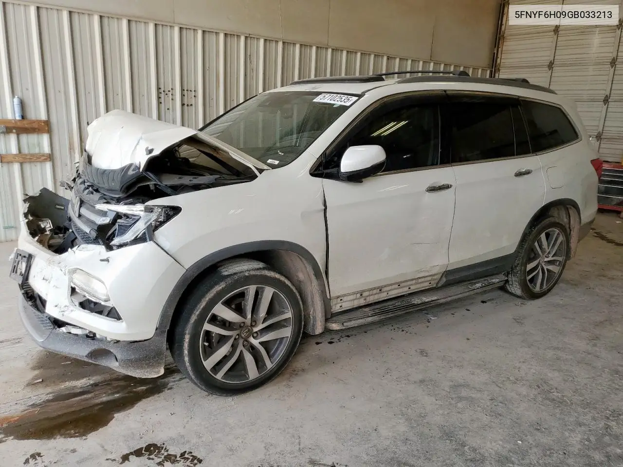 2016 Honda Pilot Elite VIN: 5FNYF6H09GB033213 Lot: 57102535