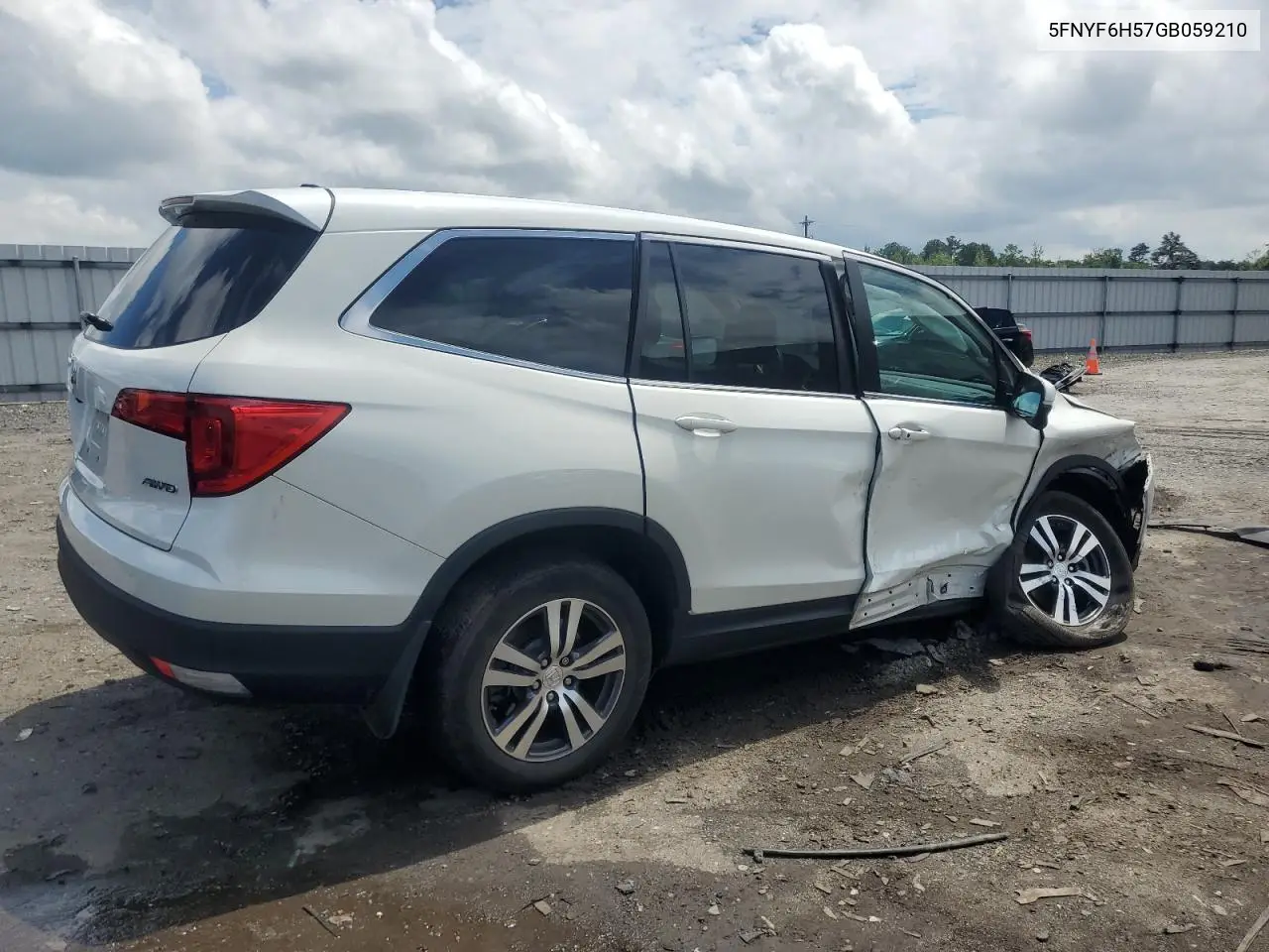 2016 Honda Pilot Exl VIN: 5FNYF6H57GB059210 Lot: 57135445