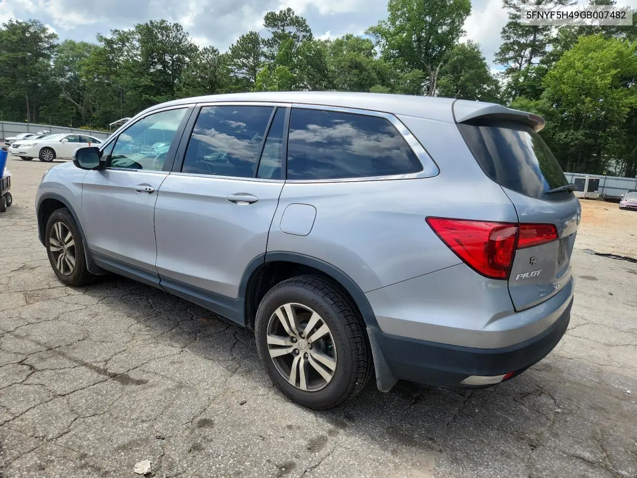 2016 Honda Pilot Ex VIN: 5FNYF5H49GB007482 Lot: 61276695