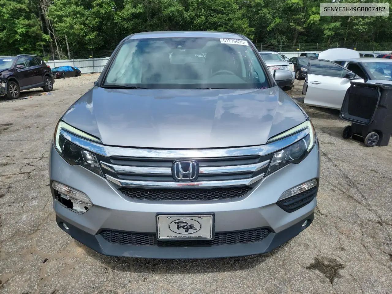 2016 Honda Pilot Ex VIN: 5FNYF5H49GB007482 Lot: 61276695