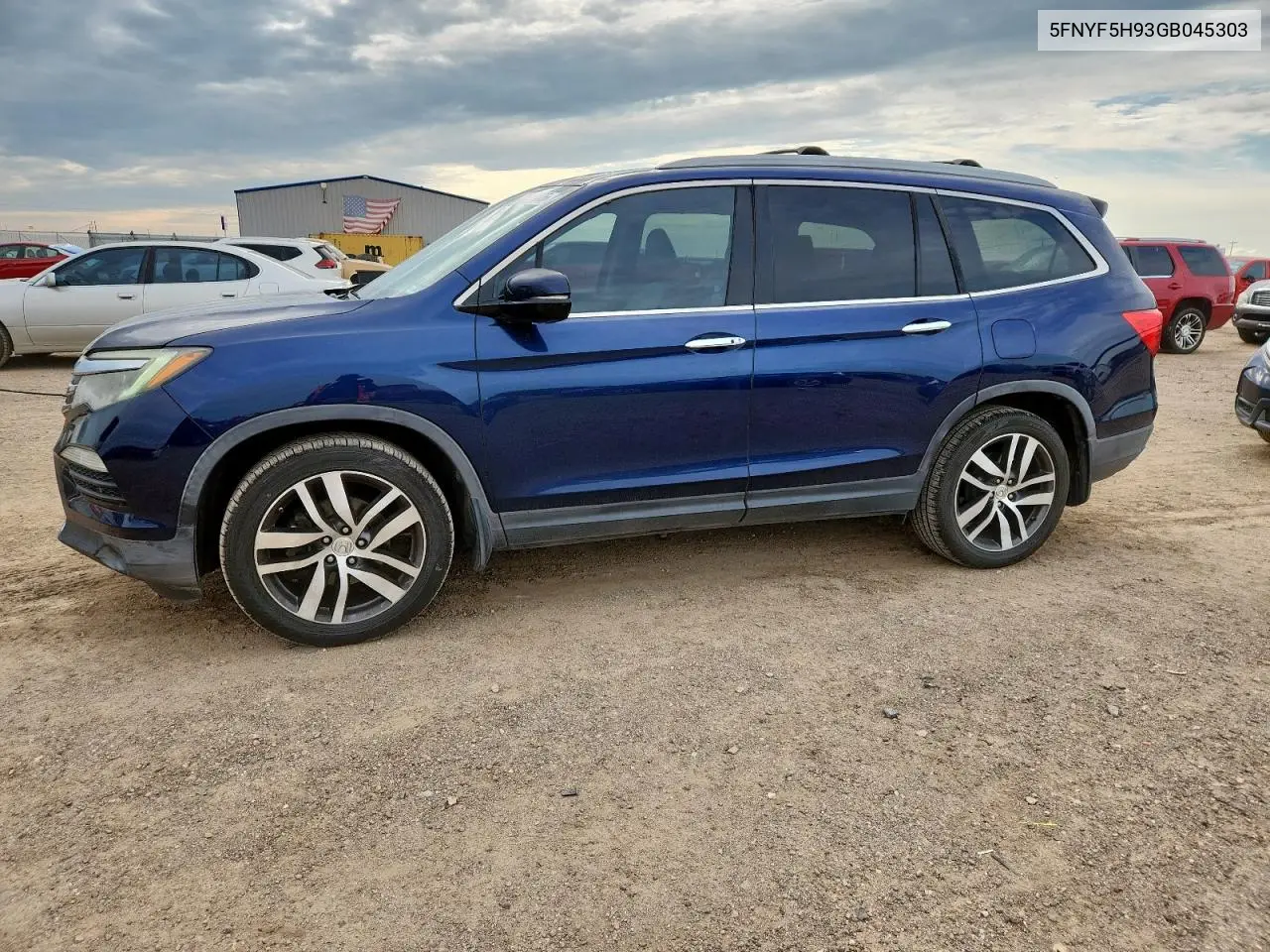 2016 Honda Pilot Touring VIN: 5FNYF5H93GB045303 Lot: 61760475