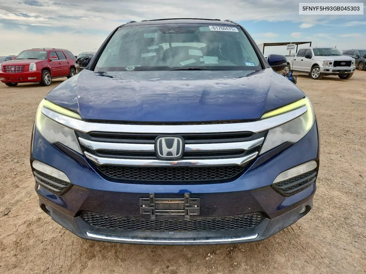 2016 Honda Pilot Touring VIN: 5FNYF5H93GB045303 Lot: 61760475