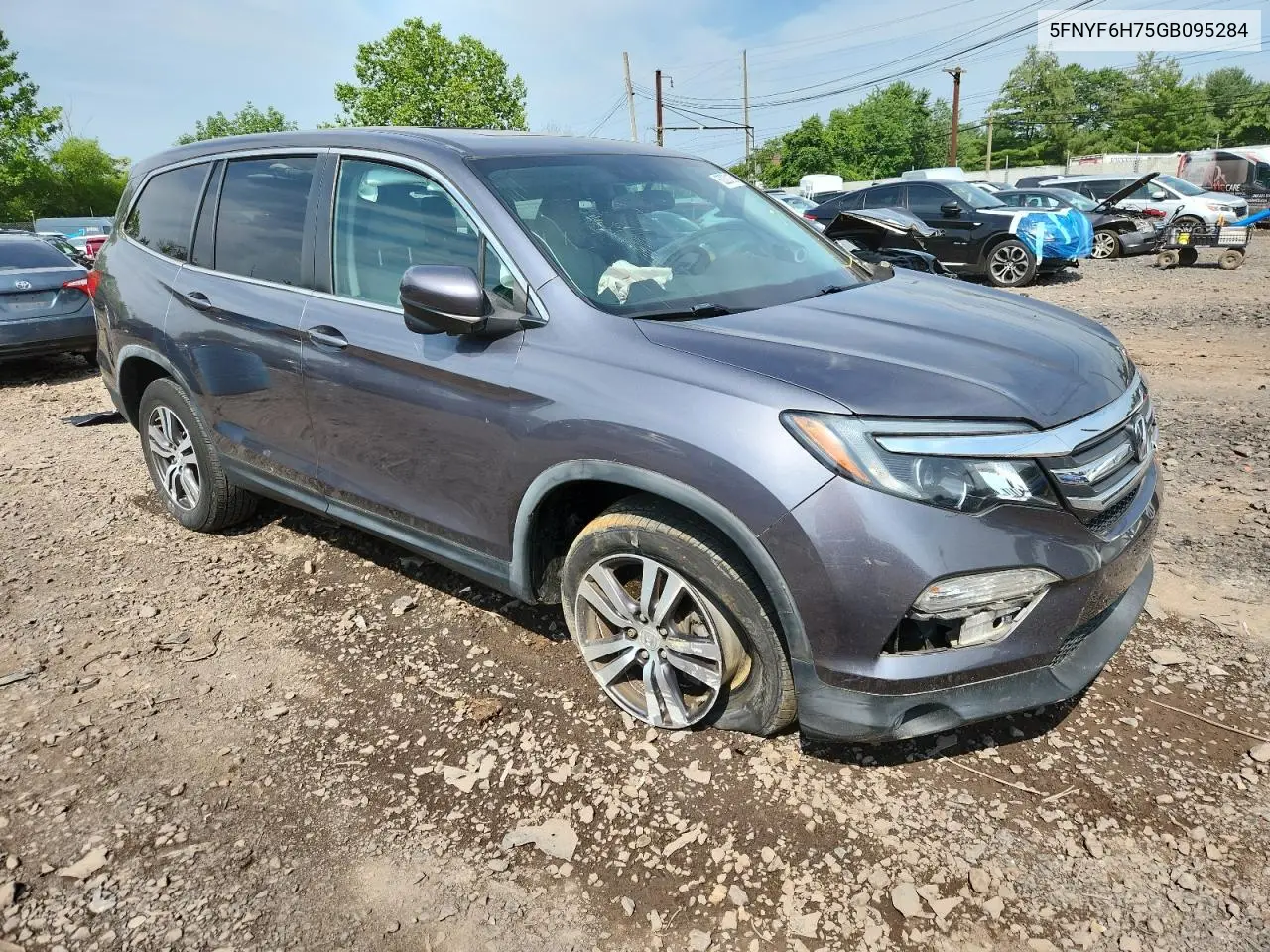 2016 Honda Pilot Exln VIN: 5FNYF6H75GB095284 Lot: 62220135