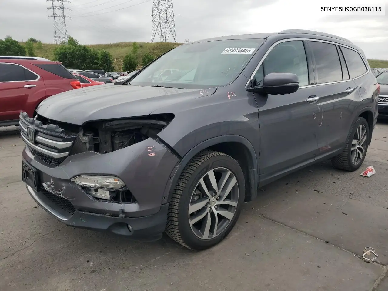 2016 Honda Pilot Touring VIN: 5FNYF5H90GB038115 Lot: 62823445