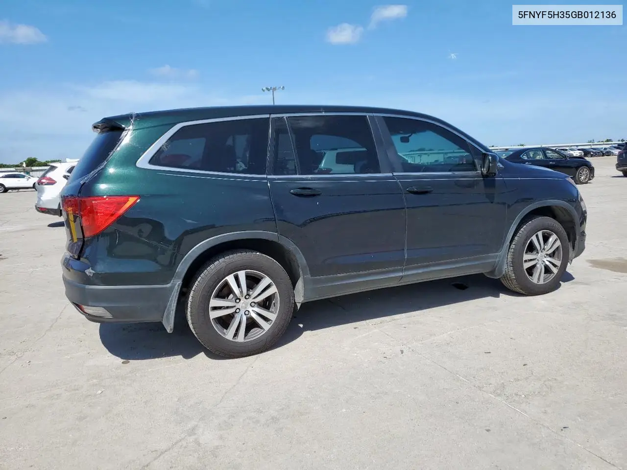 2016 Honda Pilot Ex VIN: 5FNYF5H35GB012136 Lot: 62863425