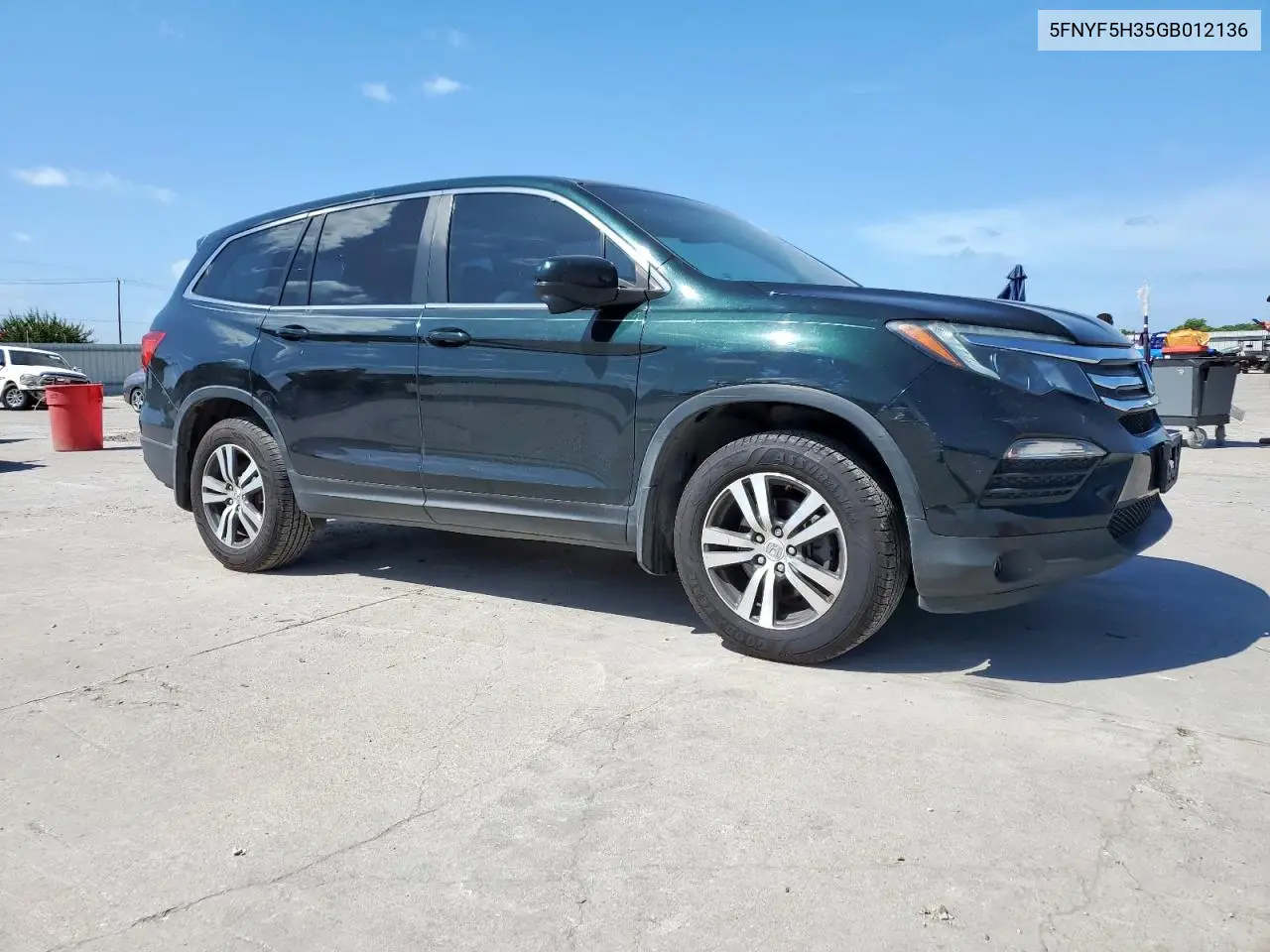 2016 Honda Pilot Ex VIN: 5FNYF5H35GB012136 Lot: 62863425