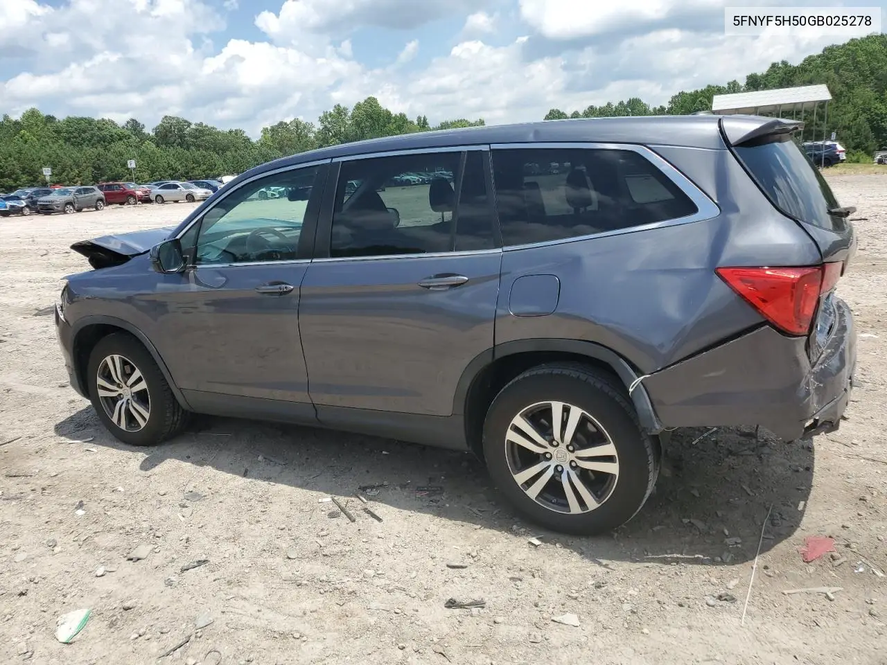 2016 Honda Pilot Exl VIN: 5FNYF5H50GB025278 Lot: 63072065