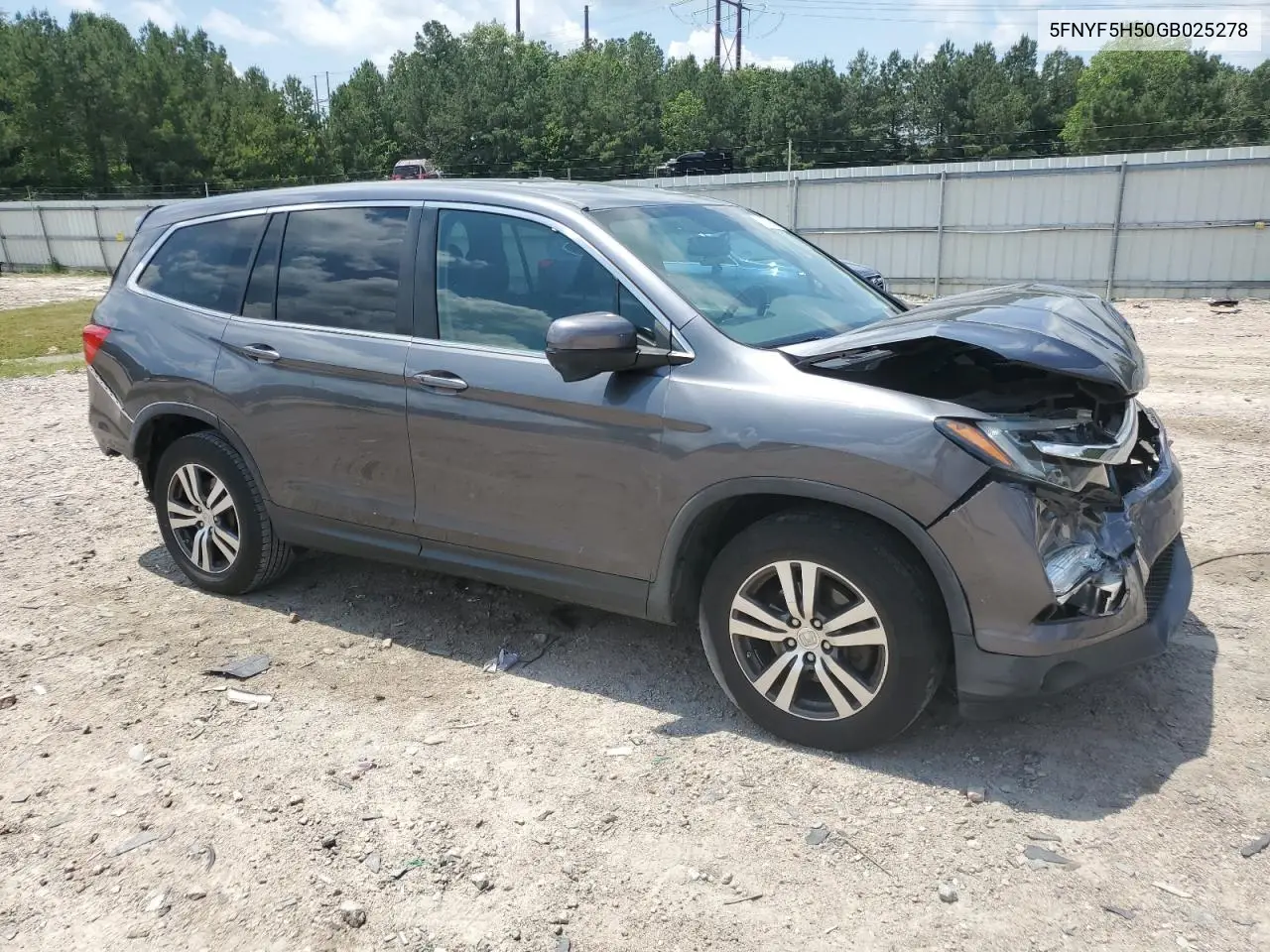 2016 Honda Pilot Exl VIN: 5FNYF5H50GB025278 Lot: 63072065