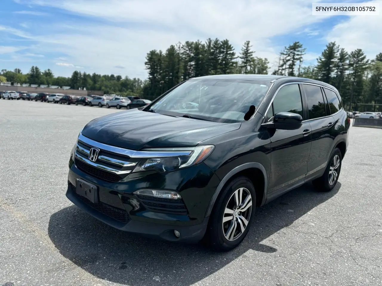 2016 Honda Pilot Ex VIN: 5FNYF6H32GB105752 Lot: 63385165