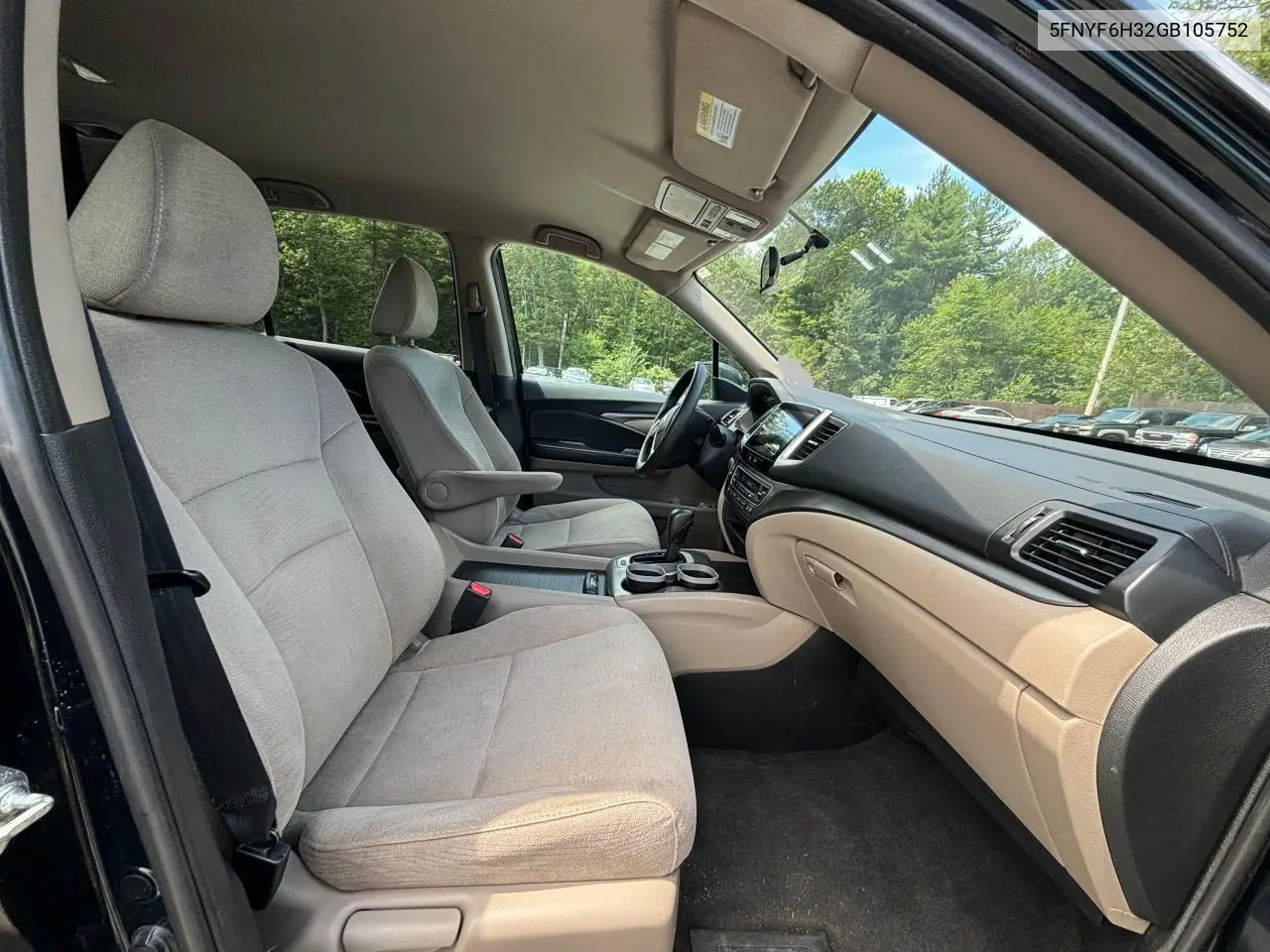 2016 Honda Pilot Ex VIN: 5FNYF6H32GB105752 Lot: 63385165