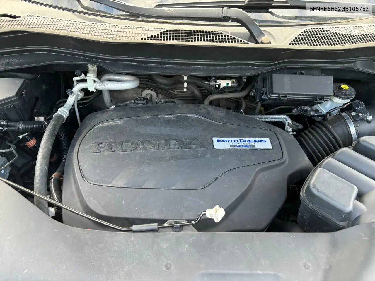 2016 Honda Pilot Ex VIN: 5FNYF6H32GB105752 Lot: 63385165