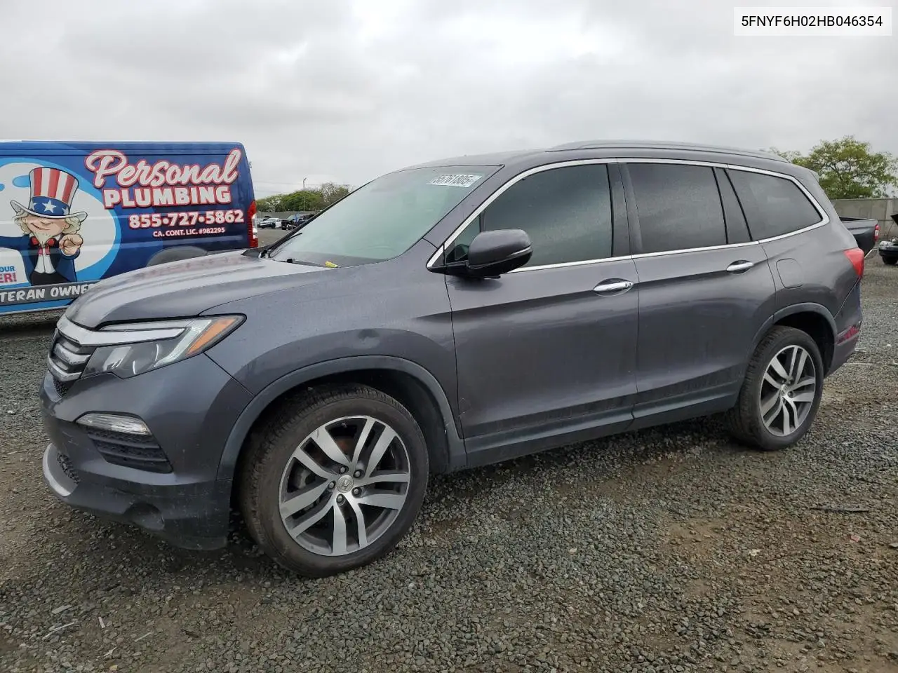 2017 Honda Pilot Elite VIN: 5FNYF6H02HB046354 Lot: 55761805