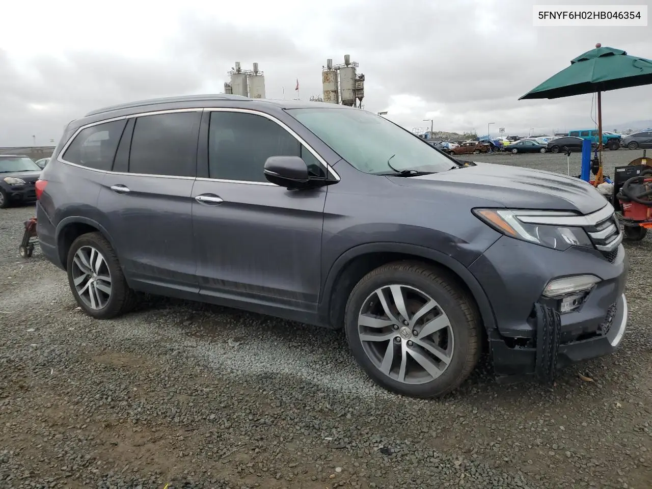 2017 Honda Pilot Elite VIN: 5FNYF6H02HB046354 Lot: 55761805