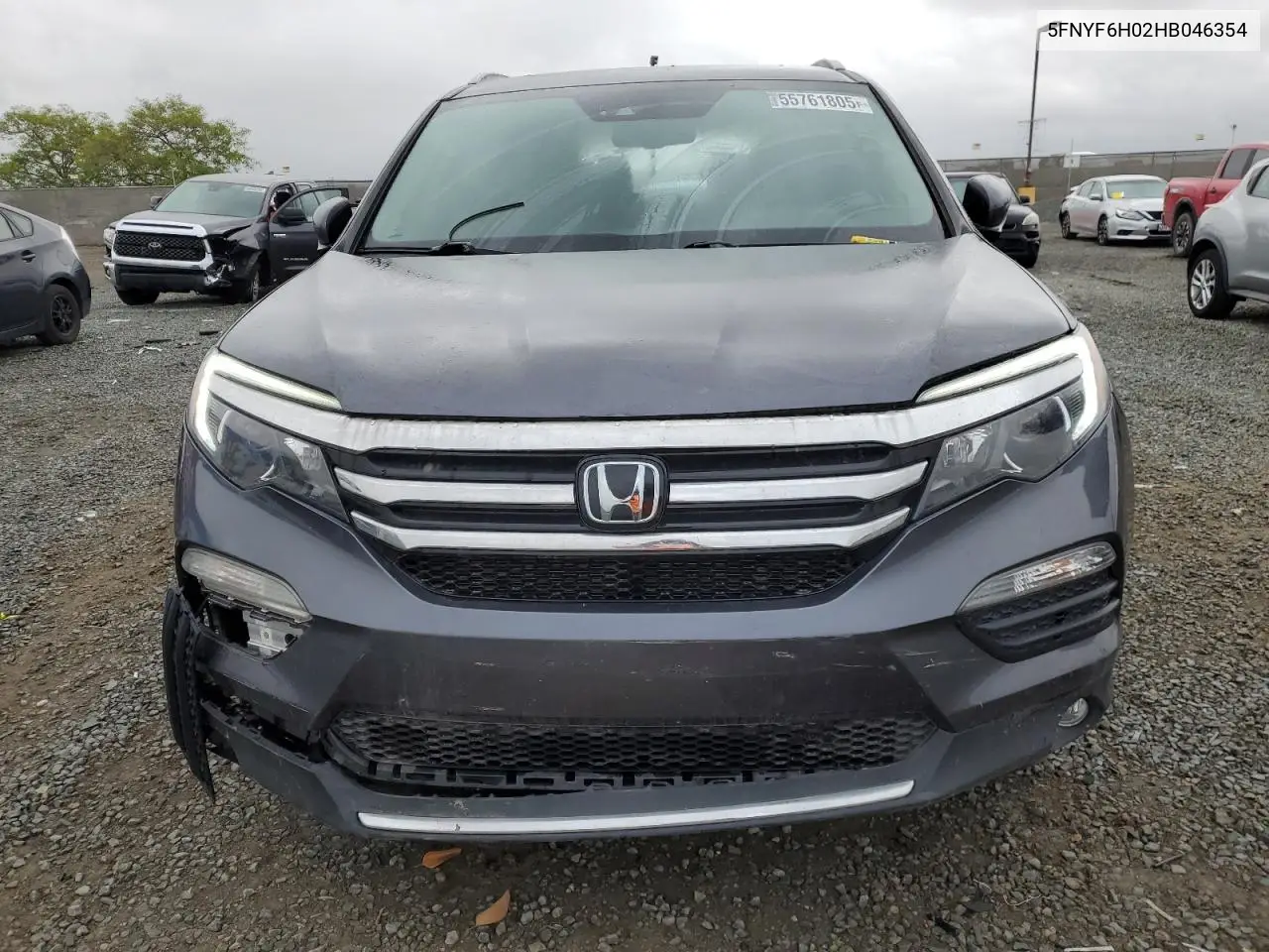 2017 Honda Pilot Elite VIN: 5FNYF6H02HB046354 Lot: 55761805