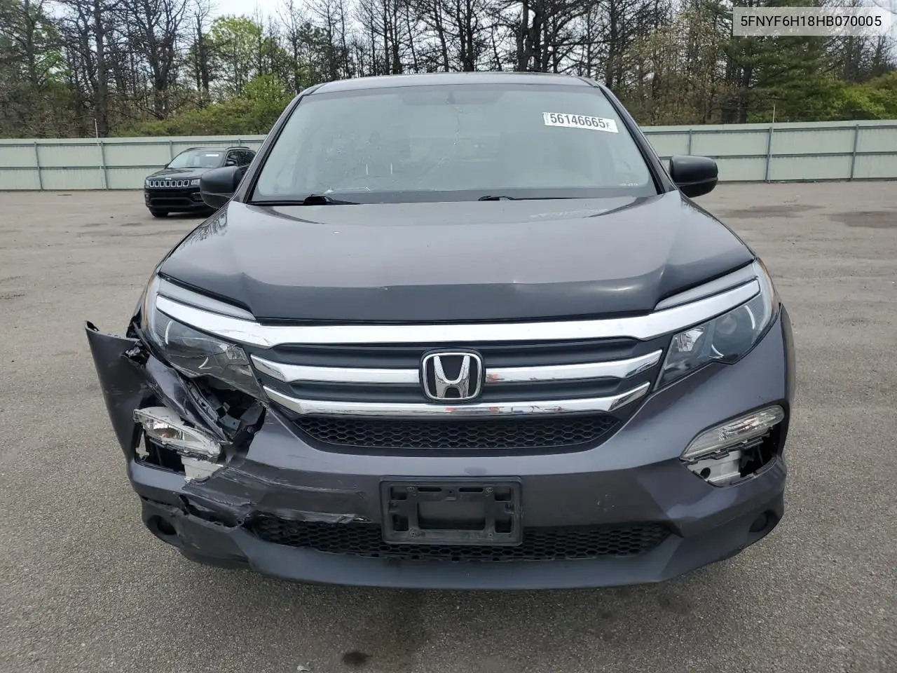 2017 Honda Pilot Lx VIN: 5FNYF6H18HB070005 Lot: 56146665