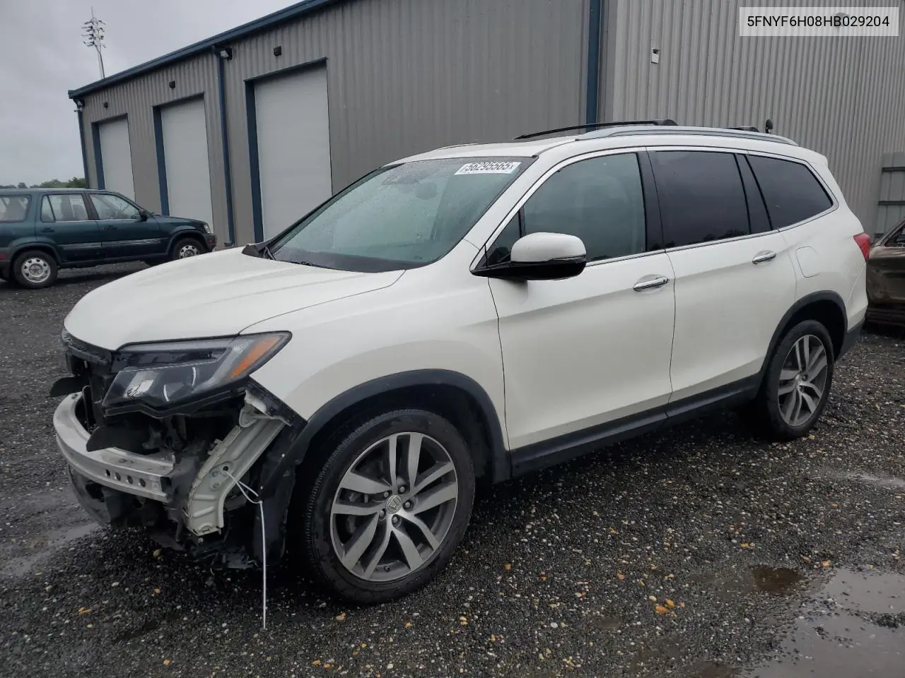 2017 Honda Pilot Elite VIN: 5FNYF6H08HB029204 Lot: 56295565