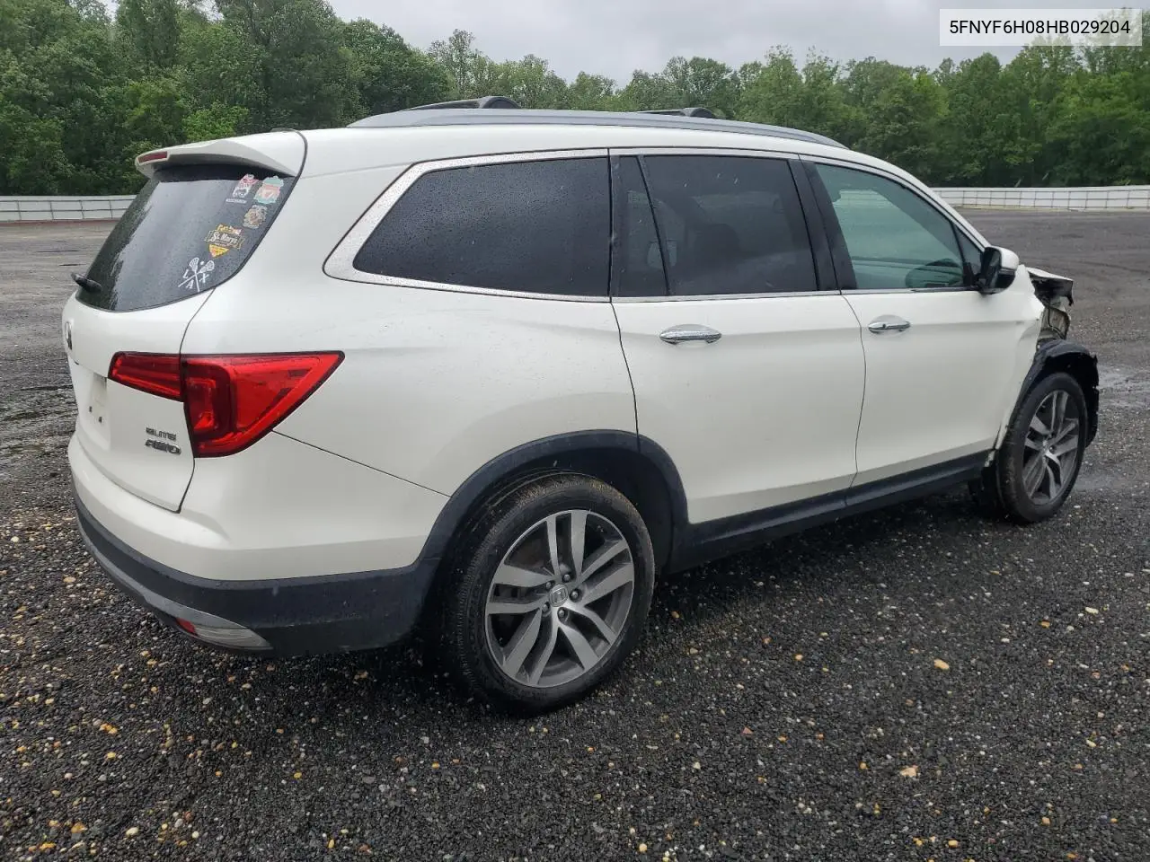 2017 Honda Pilot Elite VIN: 5FNYF6H08HB029204 Lot: 56295565