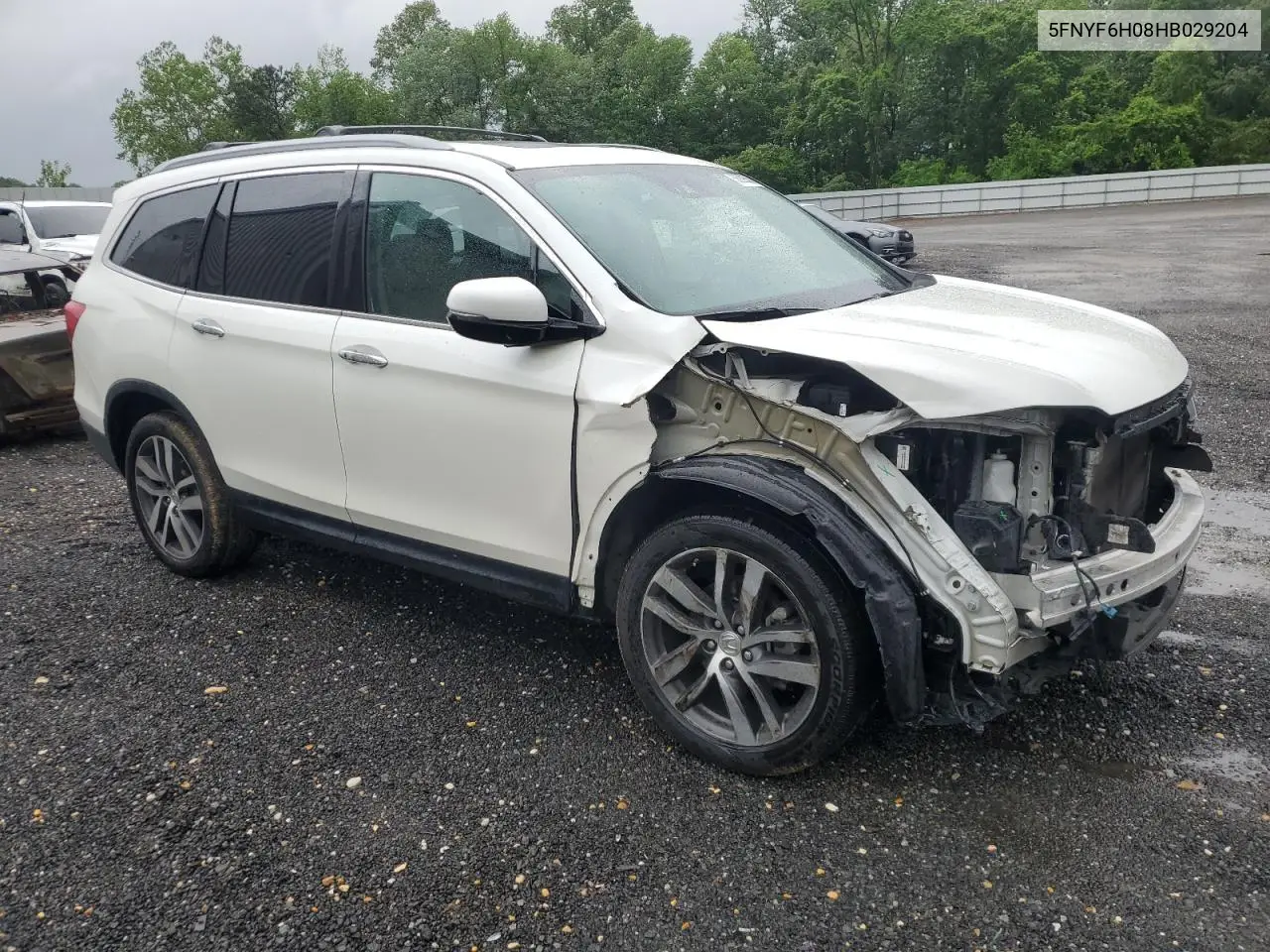 2017 Honda Pilot Elite VIN: 5FNYF6H08HB029204 Lot: 56295565