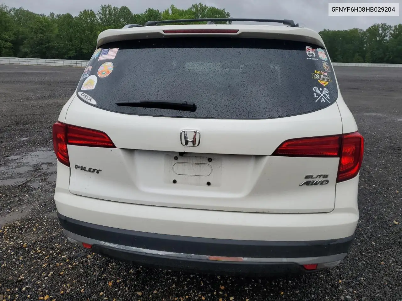 2017 Honda Pilot Elite VIN: 5FNYF6H08HB029204 Lot: 56295565