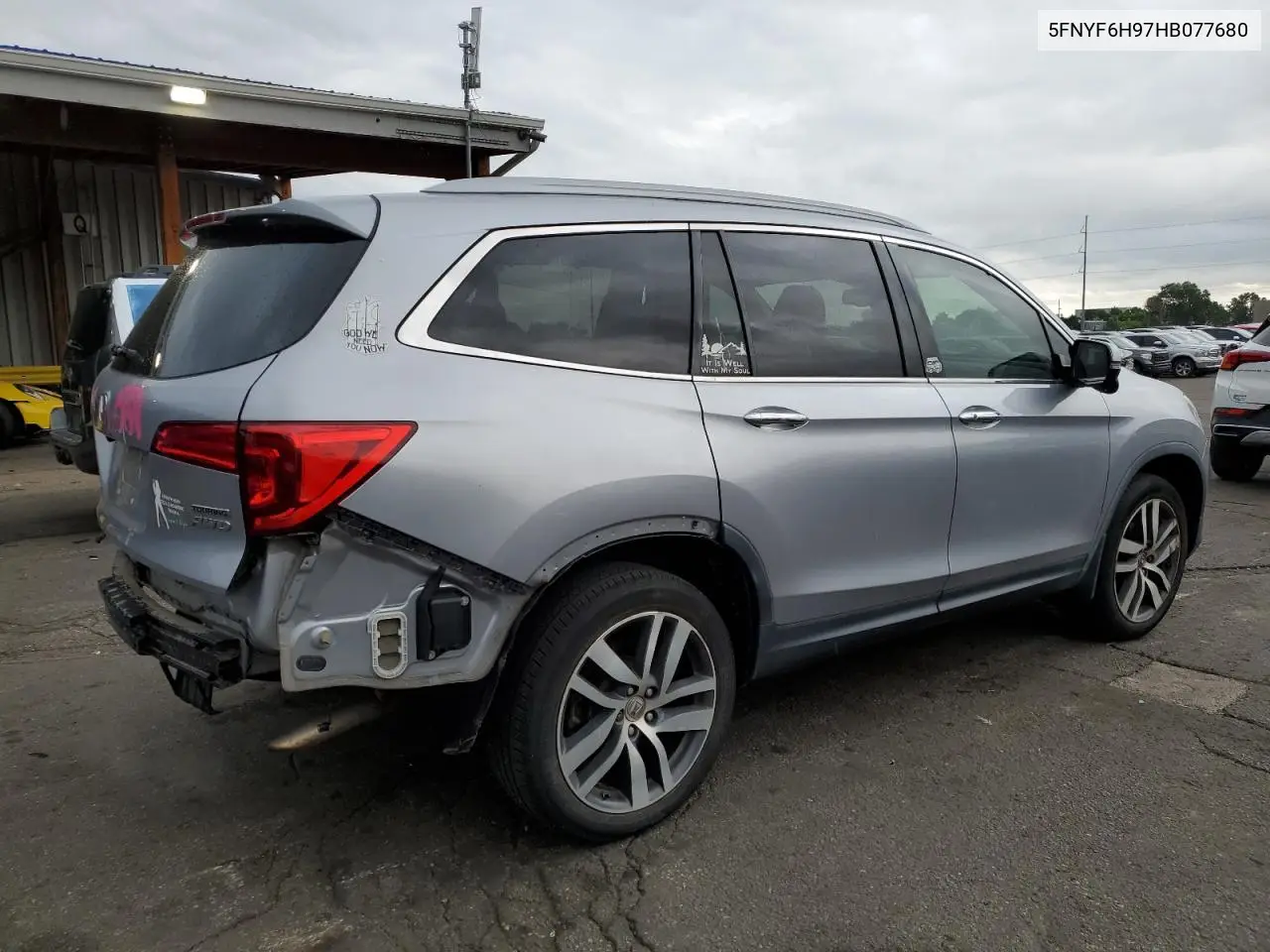 2017 Honda Pilot Touring VIN: 5FNYF6H97HB077680 Lot: 62068565