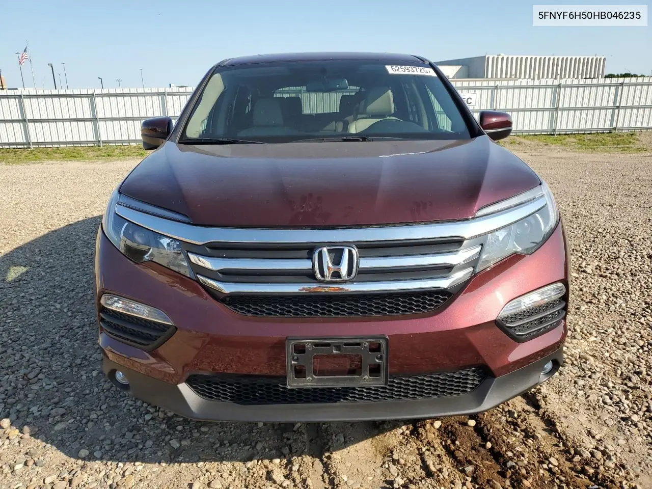 2017 Honda Pilot Exl VIN: 5FNYF6H50HB046235 Lot: 62593725