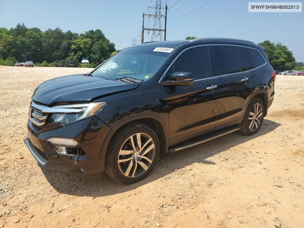 2017 Honda Pilot Touring VIN: 5FNYF5H98HB002013 Lot: 62604955