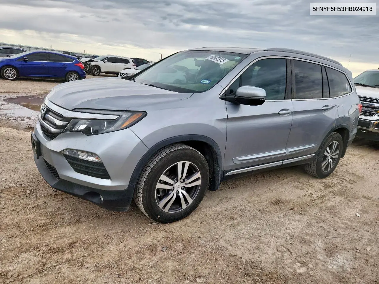 2017 Honda Pilot Exl VIN: 5FNYF5H53HB024918 Lot: 62887395