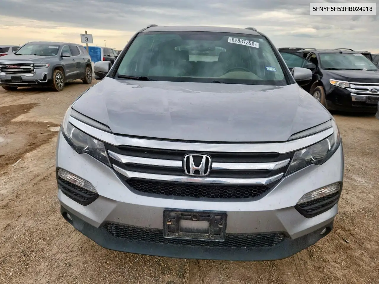 2017 Honda Pilot Exl VIN: 5FNYF5H53HB024918 Lot: 62887395