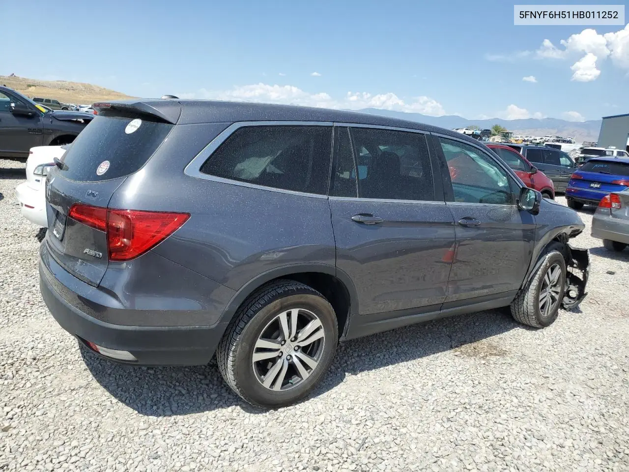 2017 Honda Pilot Exl VIN: 5FNYF6H51HB011252 Lot: 63078865