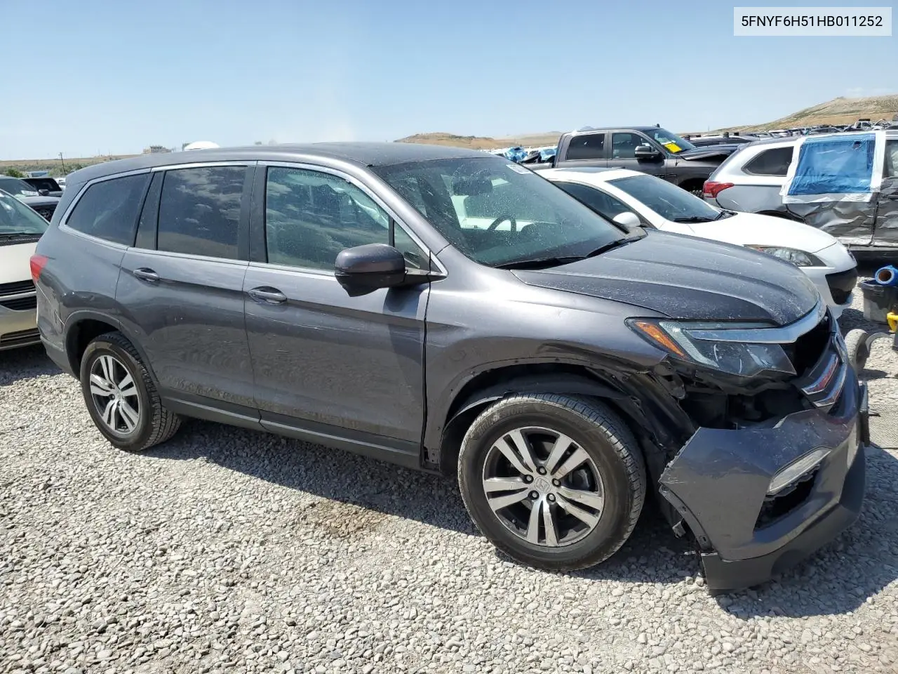 2017 Honda Pilot Exl VIN: 5FNYF6H51HB011252 Lot: 63078865