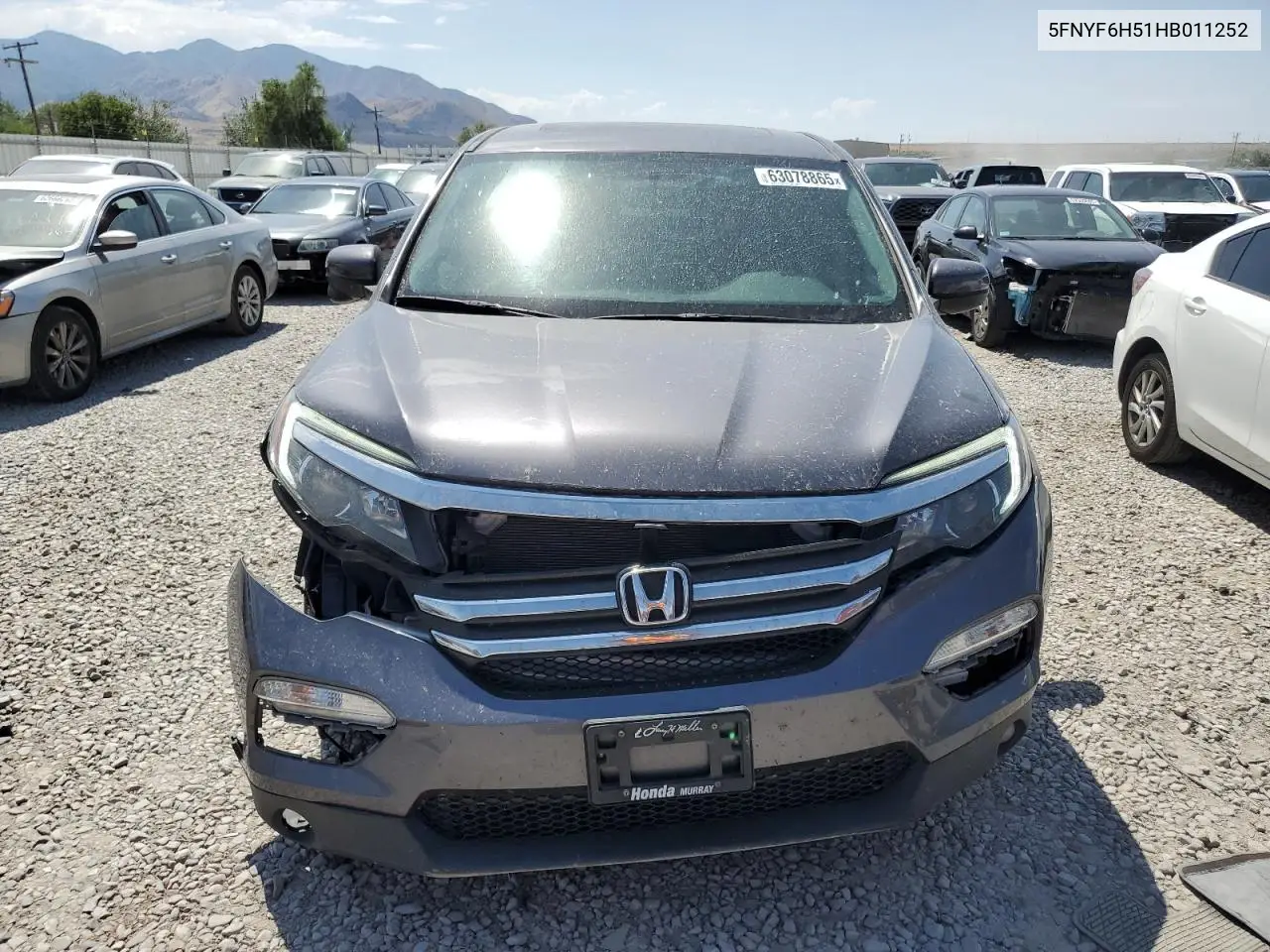2017 Honda Pilot Exl VIN: 5FNYF6H51HB011252 Lot: 63078865