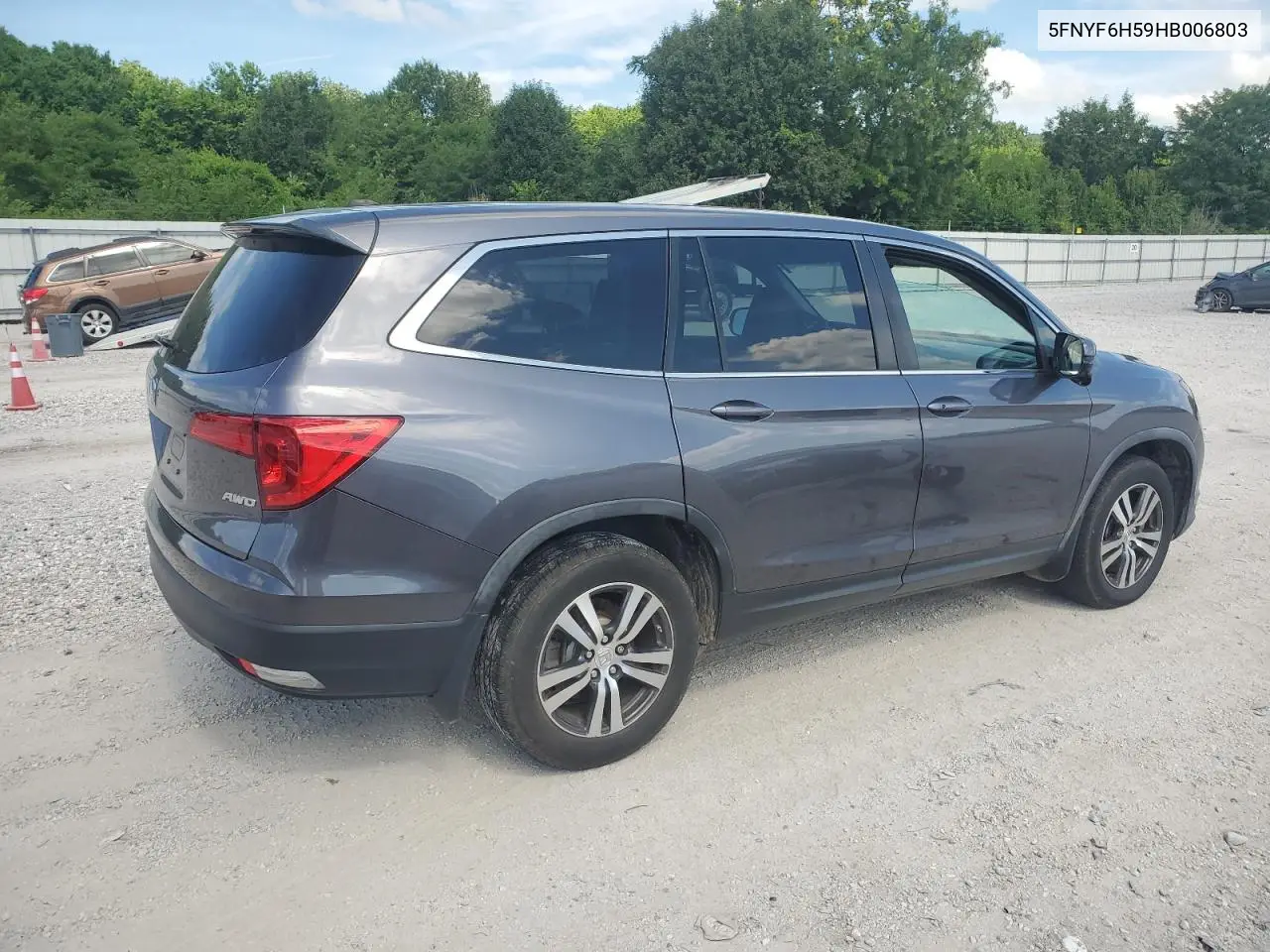 2017 Honda Pilot Exl VIN: 5FNYF6H59HB006803 Lot: 63103175