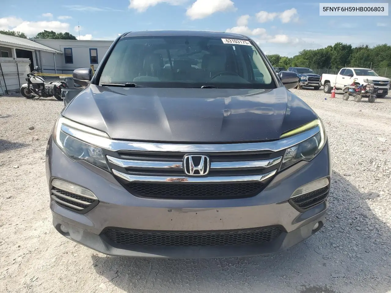 2017 Honda Pilot Exl VIN: 5FNYF6H59HB006803 Lot: 63103175