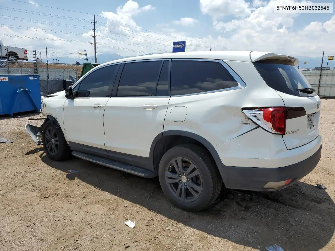 2017 Honda Pilot Exl VIN: 5FNYF6H50HB032545 Lot: 63105225
