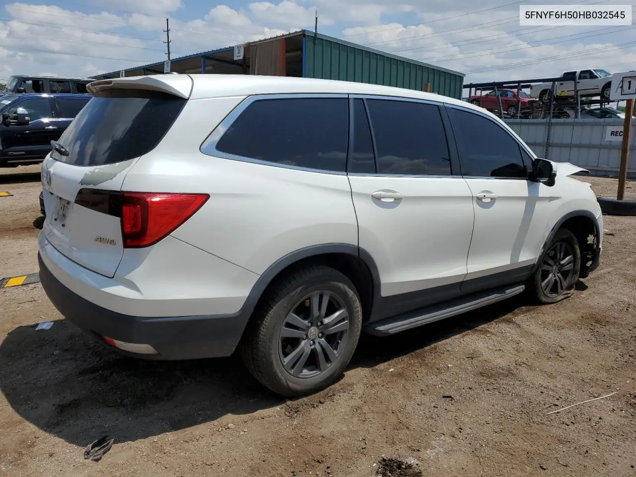 2017 Honda Pilot Exl VIN: 5FNYF6H50HB032545 Lot: 63105225