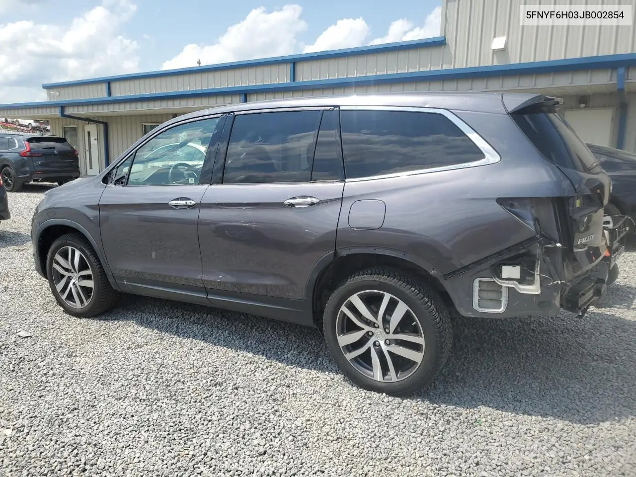 2018 Honda Pilot Elite VIN: 5FNYF6H03JB002854 Lot: 56702725