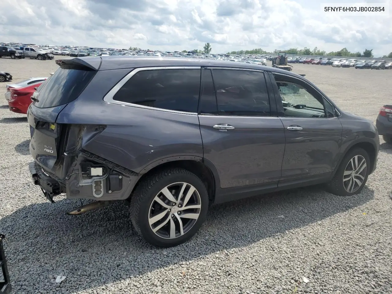 2018 Honda Pilot Elite VIN: 5FNYF6H03JB002854 Lot: 56702725
