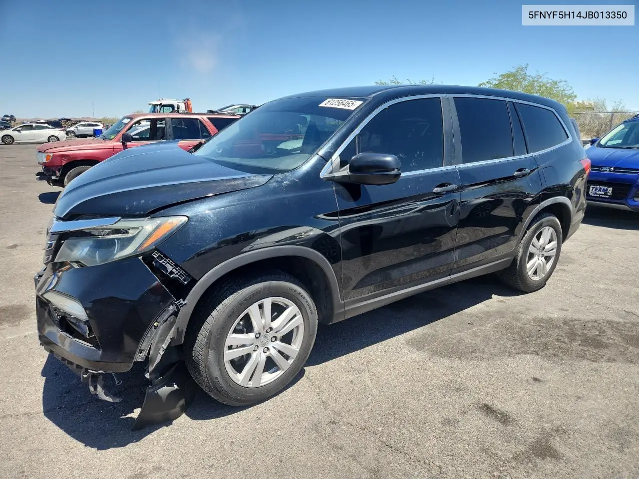 2018 Honda Pilot Lx VIN: 5FNYF5H14JB013350 Lot: 61256465