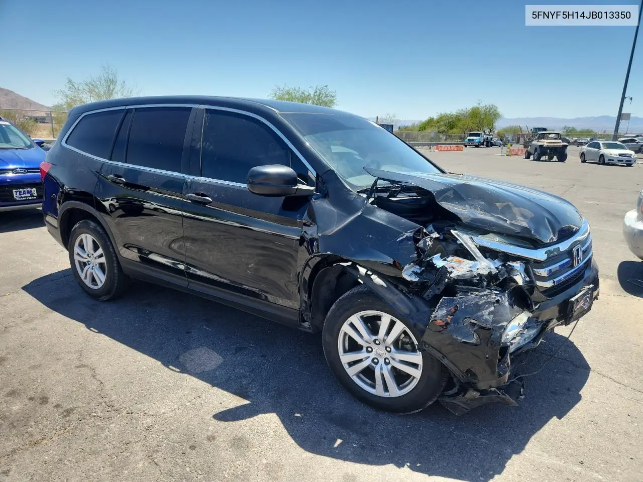 2018 Honda Pilot Lx VIN: 5FNYF5H14JB013350 Lot: 61256465