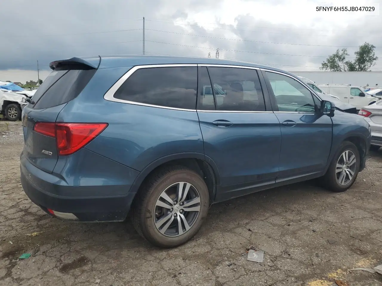 2018 Honda Pilot Exl VIN: 5FNYF6H55JB047029 Lot: 62606235