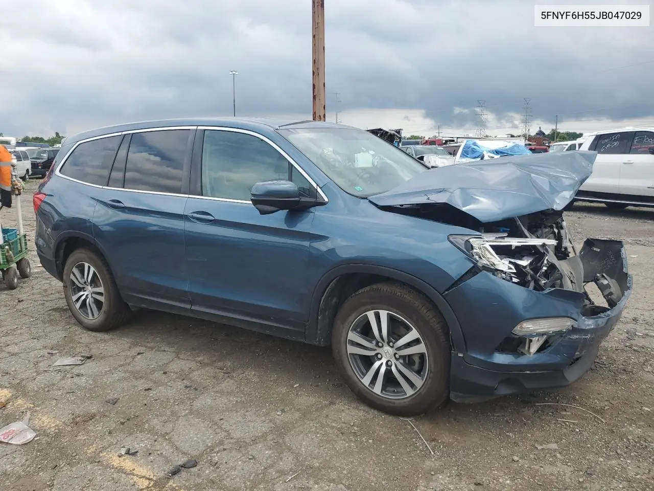 2018 Honda Pilot Exl VIN: 5FNYF6H55JB047029 Lot: 62606235