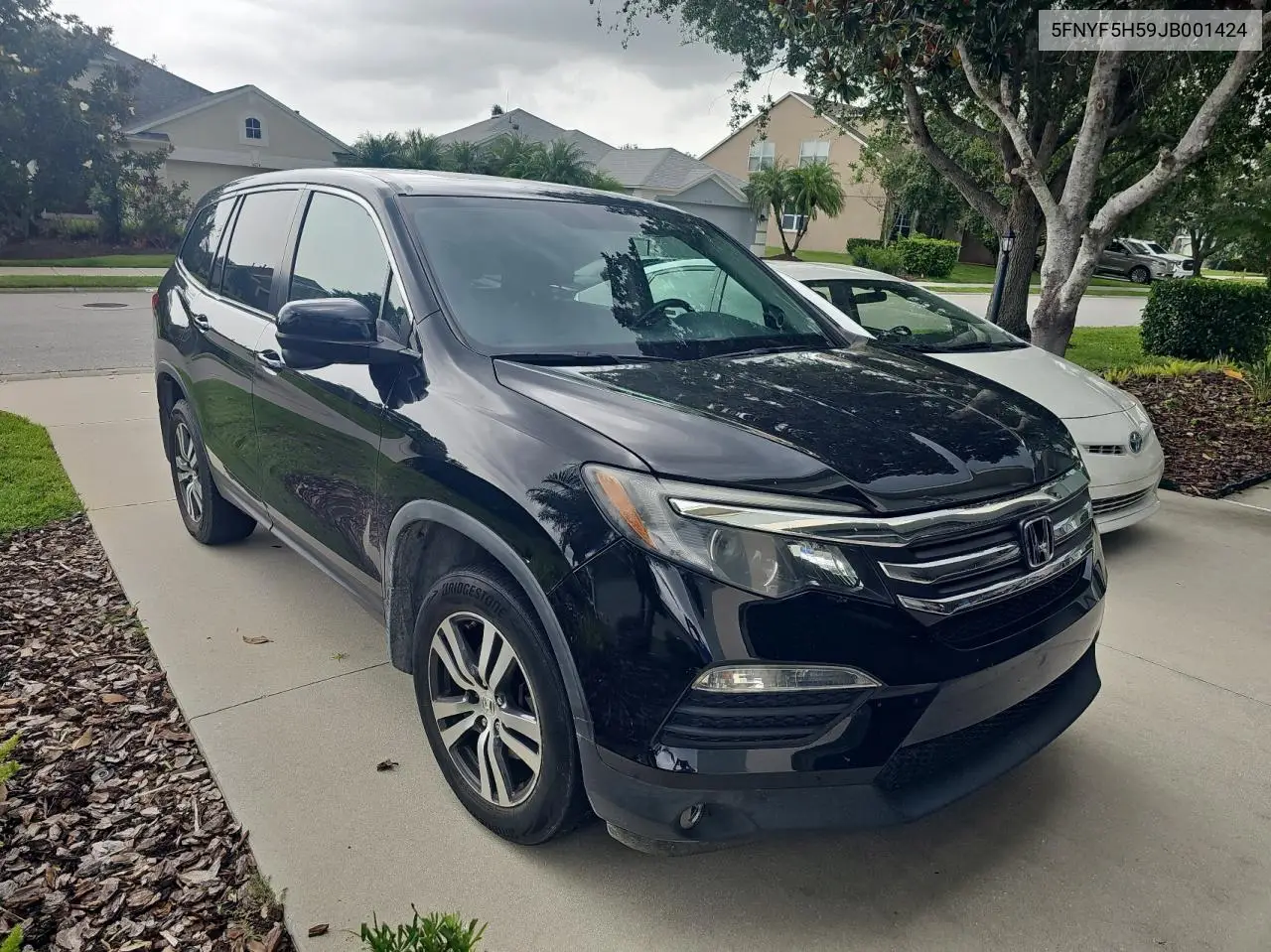 2018 Honda Pilot Exl VIN: 5FNYF5H59JB001424 Lot: 63143615