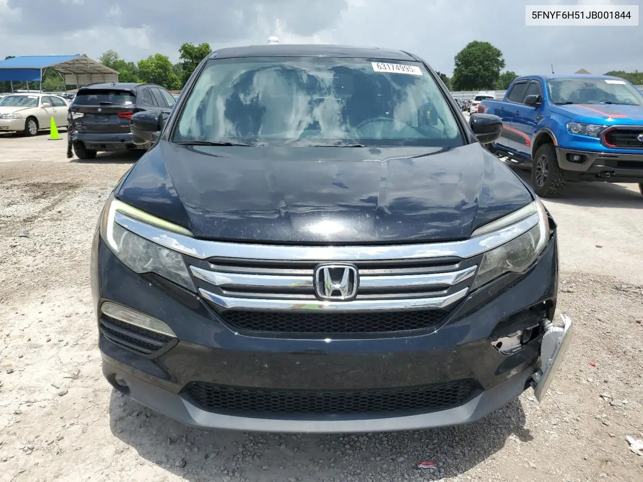 2018 Honda Pilot Exl VIN: 5FNYF6H51JB001844 Lot: 63174995