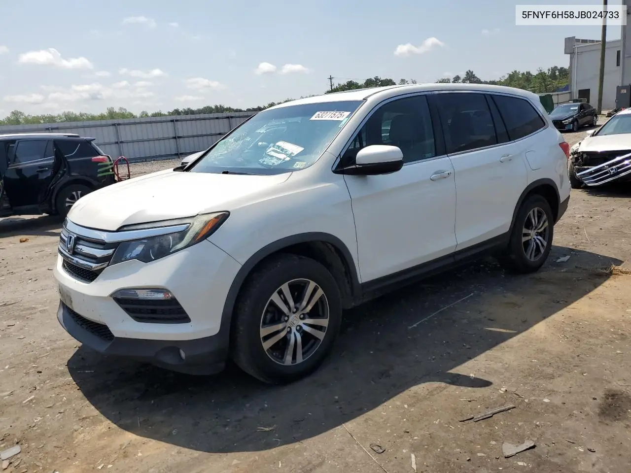 2018 Honda Pilot Exl VIN: 5FNYF6H58JB024733 Lot: 63271575